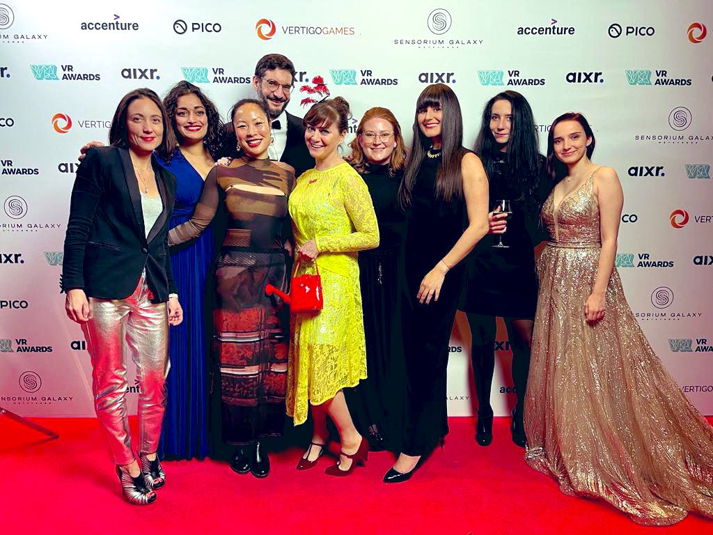 Yasss @VRDays #vrawards was a blast, CONGRATS to all the noms & winners and thanks to my #XR fam & @WiiT_Europe at Table 6! @AlexandraHusse4  @nina_salomons @AshaMarie18 Team @Immersionnltd @gabsfromvrisch @VrischVR 🎉🎉#vrdays #immersivetechweek #womeninvr