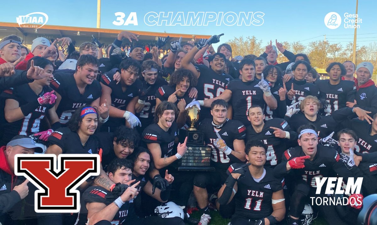 Congratulations to the 2022 3A Football State Champions, the Yelm Tornados

#wastatefootball