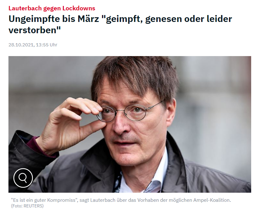 Ich bin ein Überlebender Ungeimpfter von <a href="/Karl_Lauterbach/">Prof. Karl Lauterbach</a> seiner tödlichen #Corona #Monsterwelle. Sind da noch mehr von meiner #Spezies?