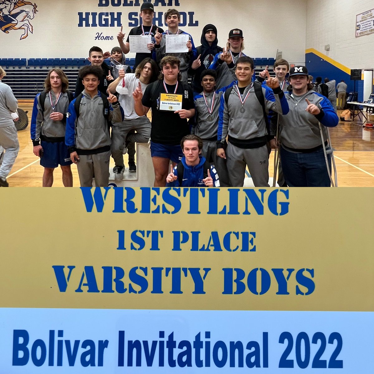 Marshfield Boys Wrestling: 25th Annual Bolivar Invitational CHAMPIONS. #tcob #bluejaypride <a href="/OzarksOzone/">Ozarks Sports Zone</a> <a href="/MfieldMail/">MarshfieldMail</a>