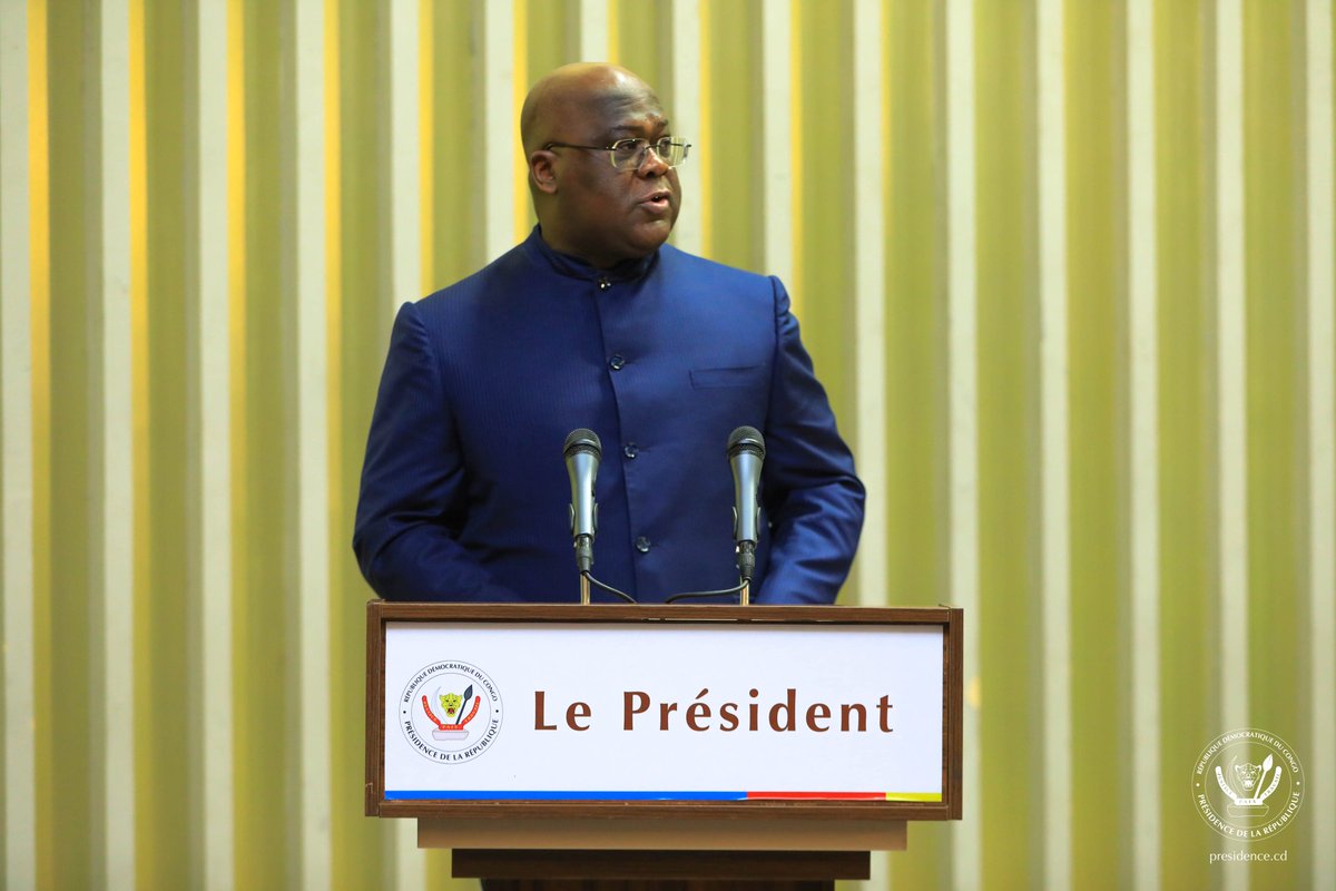 EnaRDC_Officiel's tweet photo. RDC 03.12.2022|
L'@EnaRDC_Officiel a été honorée, ce samedi, par la présence du Chef de l'État, Félix-Antoine Tshisekedi Tshilombo à la cérémonie couplée de clôture de sa 7ème Promotion et d'ouverture de sa 8ème Promotion que ce dernier a présidée. https://t.co/730ODymMoq