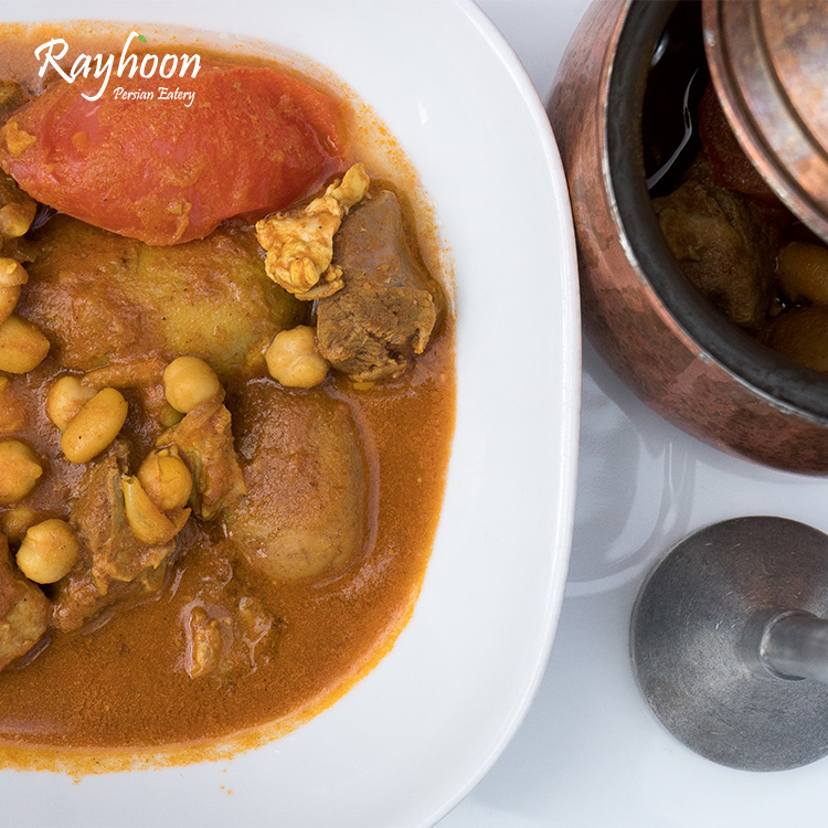 Abgoosht (Dizi) is a hearty stew served in a traditional brass pot containing succulent chunks of slow-cooked lamb, chickpeas, white beans, onion, potatoes &amp; tomatoes.

Also available as a <a href="/NannaaFoods/">Nannaa Foods</a> Meal Kit at nannaafoods.com.

#persian #persianfood #burlon