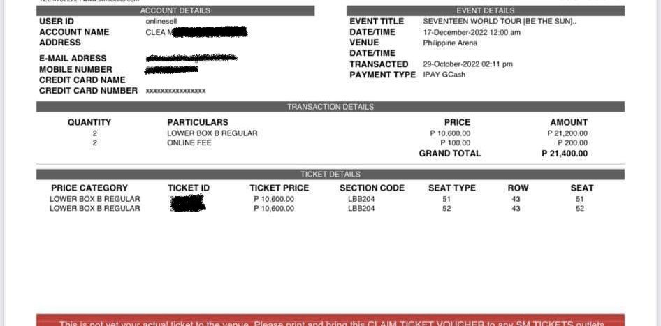 🍡 wts lfb !

彡 (2) be the sun con tix

.* ₱ 21,400 for both ( 10,700 )

⠀╰ lowerbox b , lbb 204 

⠀╰ rfs. can’t go because of tight sched 

𓏔 dm for more info/inquiries 

ʚ random rt-er will receive ₱100 GCash once sold here ! 

🏷 wts lfb ph bets bulacan concert ticket