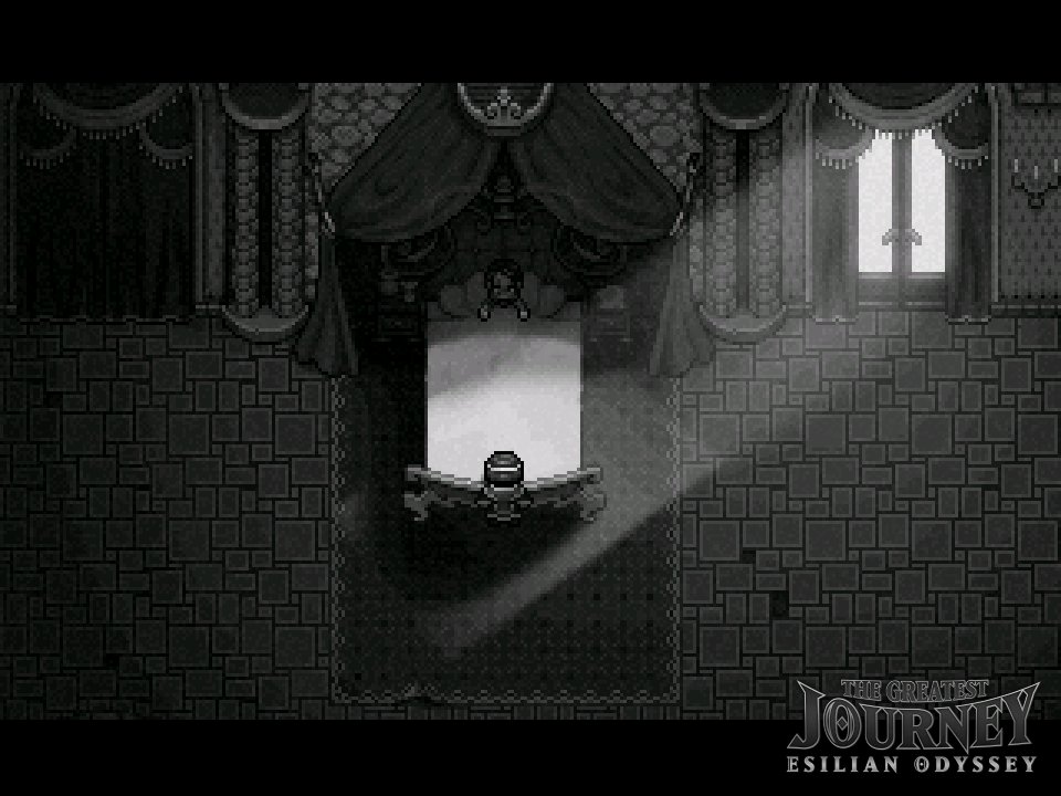 PlayTGJ's tweet photo. New year, new me, new opportunities to lay in bed all day 💁‍♂️

And yes... It's a very big bed.

#screenshotsaturday | #pixelart | #gamedev | #indiedev | #rpgmaker | #TGJ https://t.co/C4vrd7pG6i