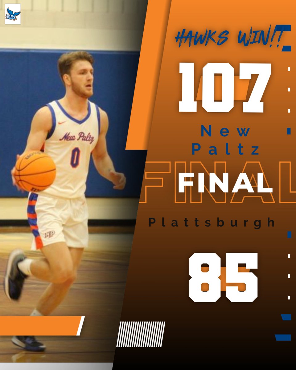 Hawks Win! Hawks improve to 3-0 in SUNYAC play (5-2 overall) with a win over Plattsburgh.

Hawks were led by @seanstlucia with 21 pts, 8 assists and 7 rebounds. Brandon Scott (17 pts), @rylan_blondo (16 pts) @beansshake (15pts &amp; 9 boards).

Next game Friday, 12/9 at Fredonia.