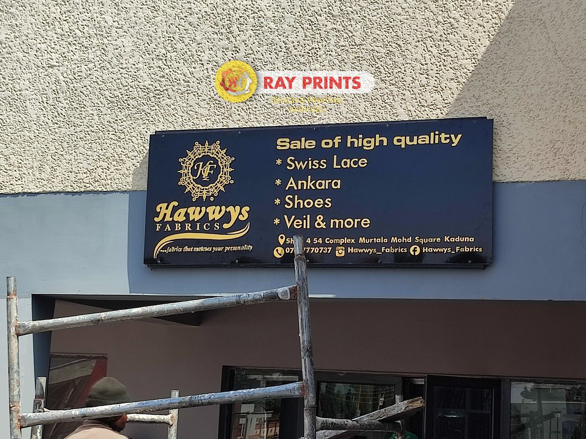 FawazYahaya's tweet photo. Please if you are online , retweet this beautiful signage work by @rayprints . Let's support Small brands 🙏🙏🙏 God bless you https://t.co/PKzVB6m2uO
