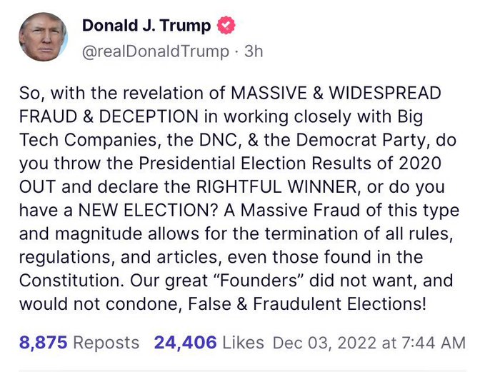 Republican groups and individuals that are usually quick off the mark -- such as @JudiciaryGOP, @GOPChairwoman, @tedcruz -- and that, a quick look around Twitter suggests, have been tweeting today, have had nothing to say about this declaration by Donald Trump.