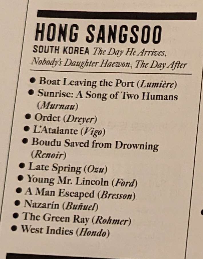 BarryJenkins's tweet photo. Have seen this going around. Unfortunately there was an error at the printer. Med Hondo’s WEST INDIES is the first film described but not named at the top. Instead it made its way to the end of Hong Sang-soo’s list on the  lead-in page. More than happy to share it with him!🤣 https://t.co/whOPNrhxfZ