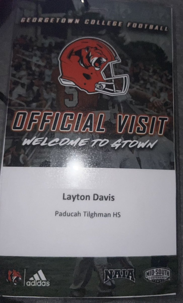 Layton Davis (@laytondavis4) on Twitter photo Blessed to receive an official offer from Georgetown College🟠⚫️! Thank you to <a href="/GtownCoachO/">Chris Oliver</a> <a href="/Coach_Harmon51/">Coach Matt Harmon</a> and the rest of the coaching staff for an amazing official visit at GC! #GoTigers Blessed to receive an official offer from Georgetown College🟠⚫️! Thank you to <a href="/GtownCoachO/">Chris Oliver</a> <a href="/Coach_Harmon51/">Coach Matt Harmon</a> and the rest of the coaching staff for an amazing official visit at GC! #GoTigers