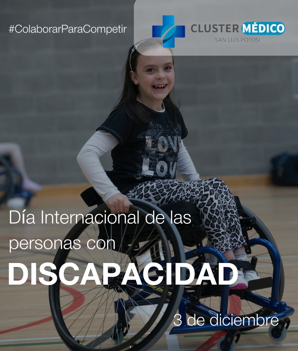 ClusterMedicoSL's tweet photo. 3 de diciembre Día Internacional de las personas con Discapacidades/ December 3rd International Day of Persons with Disabilities
#ColaborarParaCompetir
#CollaborateToCompete https://t.co/EuJ8rVviSv