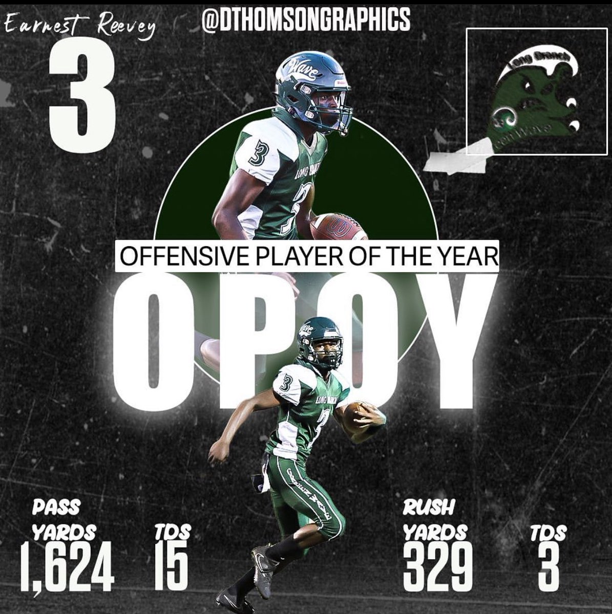 WAVEPRIDE's tweet photo. Congratulations @_lilearn3 for an outstanding season and being named @the.shore.savages Colonial Division, Player of the Year!!! #wavefootball, wavepride #waveathletics🌊 https://t.co/bSRynUSwru