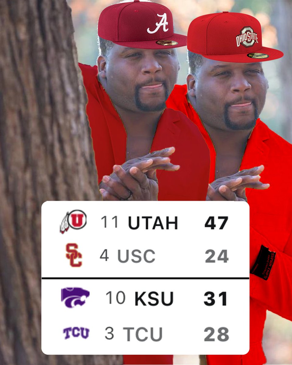 Bama and Ohio State looking at Championship Week losses like: