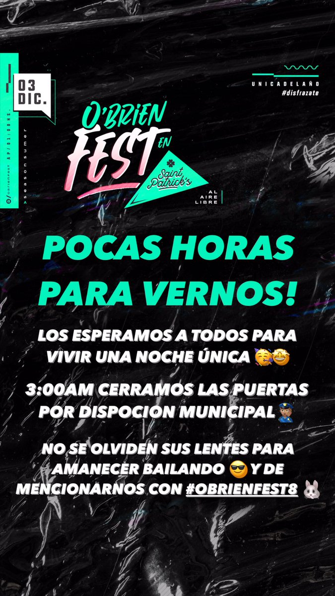 kika_fiesta's tweet photo. ES HOY!
#OBRIENFEST8 https://t.co/QkpjxhdSuJ