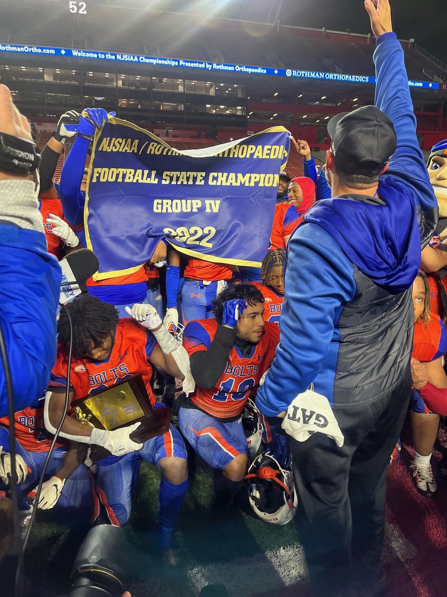 MikeTrout's tweet photo. Congrats to the @MillvilleHS Thunderbolts football team for bringing home the school’s first state championship. Way to represent! ⚡️🏆 https://t.co/x423Rzvxp2