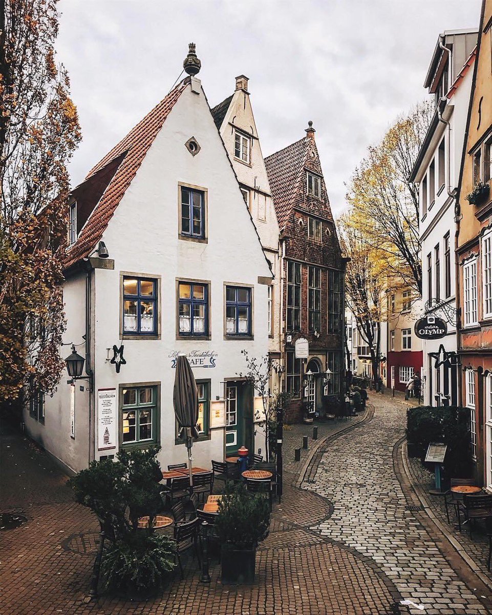 Some historical precedents for ground-oriented denser housing choices aka #GentleDensity make you melt. This is Schnoor Quarter in #Bremen, Germany - “life before the car” via <a href="/heuristics/">Chris Green</a>. Nothing stops us from building something like this today except our rules. #missingmiddle