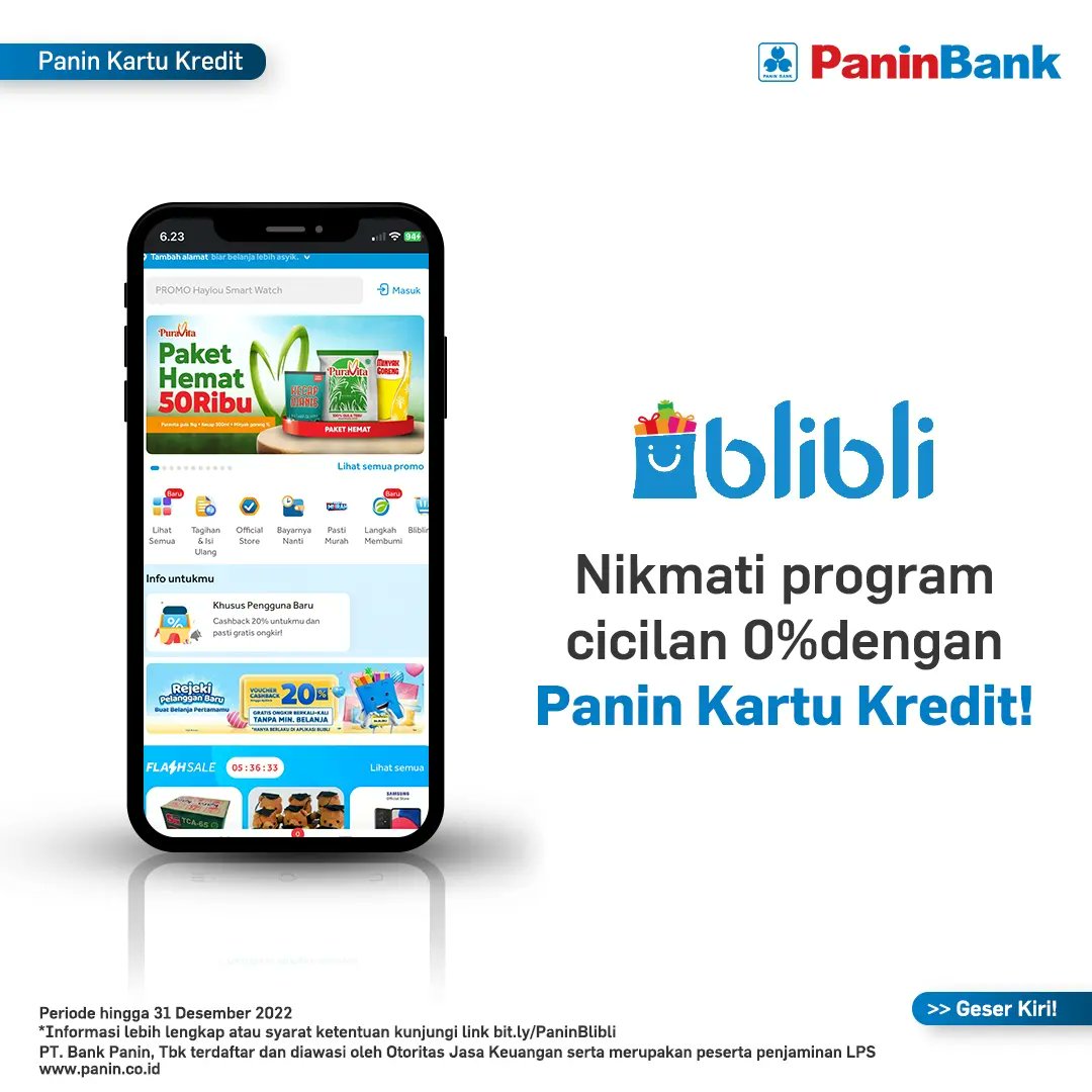 PaninBank's tweet photo. Awal bulan, gaji sudah di tangan, waktunya paling asyik buat belanja. 

Tapi karena habis bayar cicilan, belanjapun harus pintar- pintar biar hemat dan menguntungkan.

Gunakan #PaninPromo Kartu Kredit anda, dan nikmati promo cicilan 0% di Blibli dengan tenor 3, 6, dan 12 bulan https://t.co/LRFva8efj6