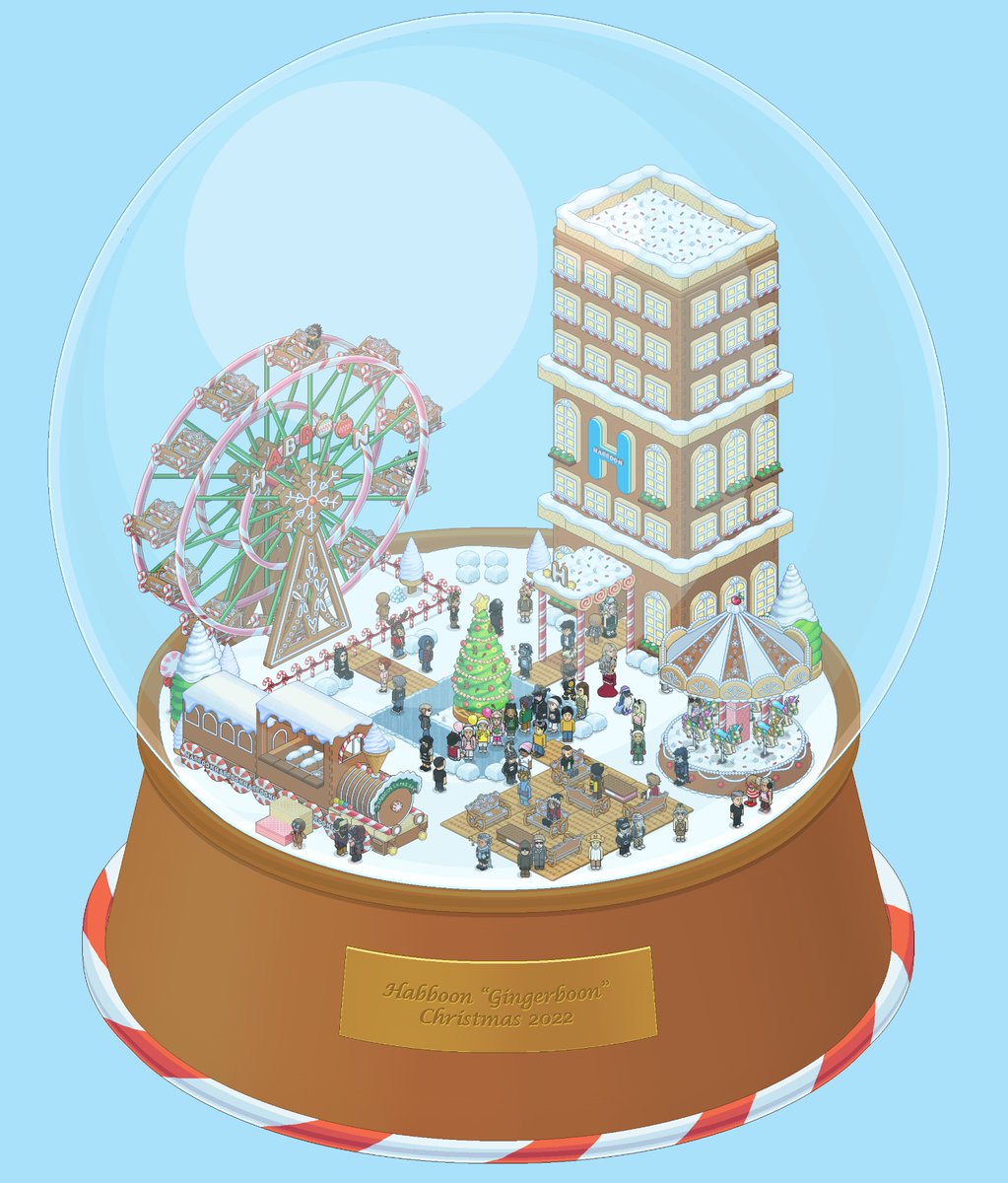 Christmas has arrived at <a href="/habboonpw/">Habboon</a> ! Welcome to Gingerboon! 🎄🎅 Come check out our one-of-a-kind home room designed by me! 🍪 #pixelart #gingerbread