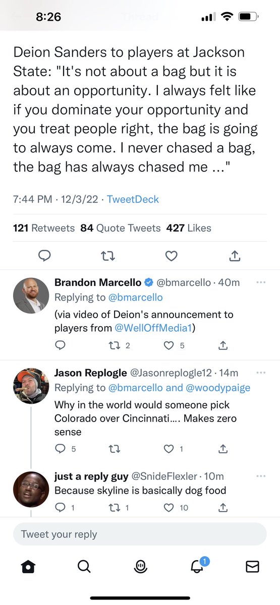 My favorite rational for why Deion chose  Colorado over Cincy. #goldstarisevenworse