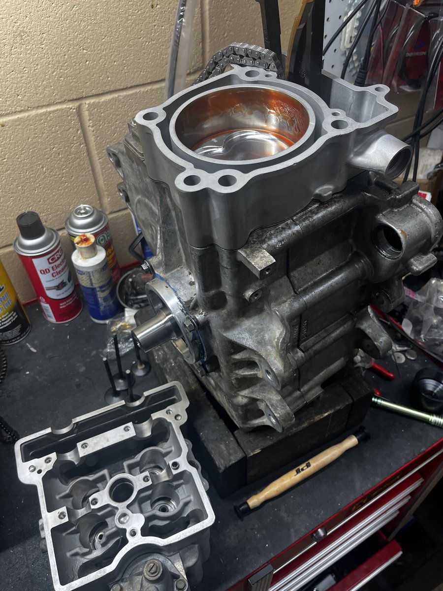 Getting a transplant, Big bore YZ250 , going big@ from 250 to a 358, Polaris RZR570 5mm big bore and KX450. If you need to get a refresh this is the time. #liquimoly, #milleniumtechnologies , #partsunlimited,