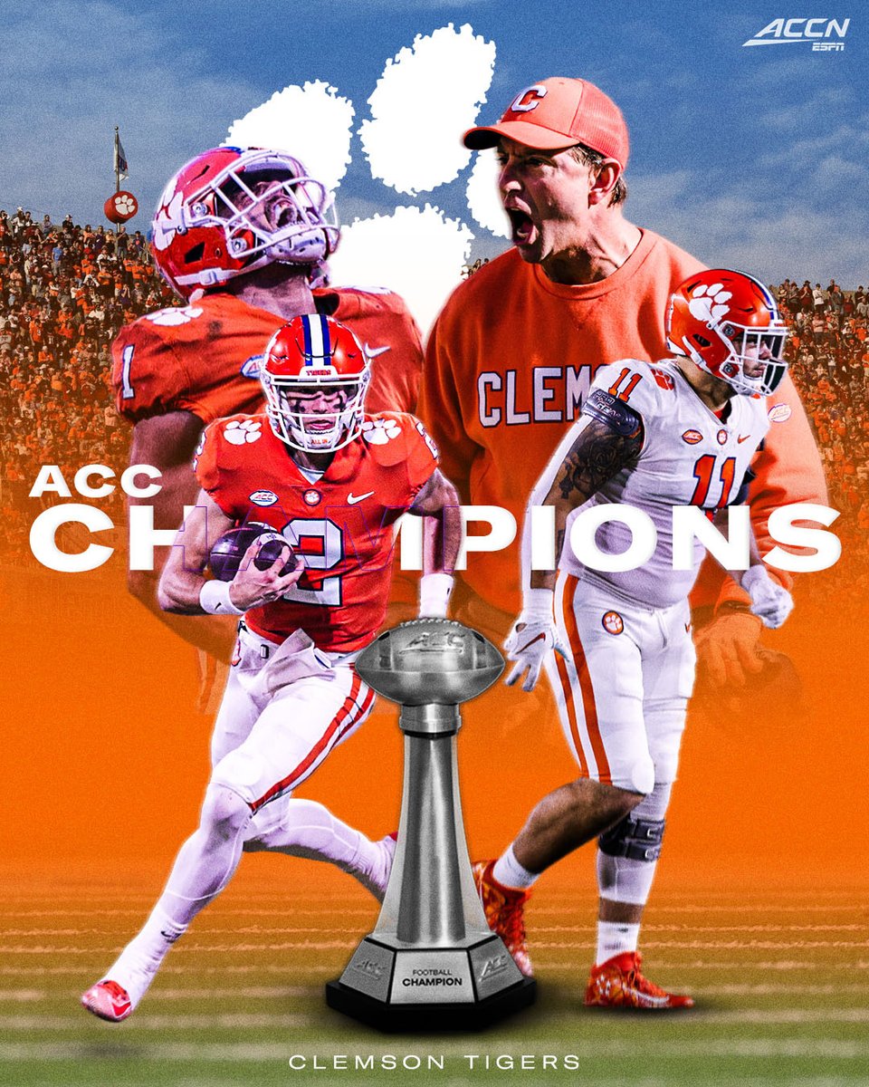 THE TIGERS ARE ACC CHAMPS 🐅 <a href="/ClemsonFB/">Clemson Football</a>