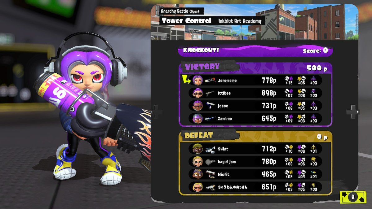 VV_Jerememe's tweet photo. Not bad for using range blaster for the first time #Splatoon3 #NintendoSwitch https://t.co/0Se447Uhpy