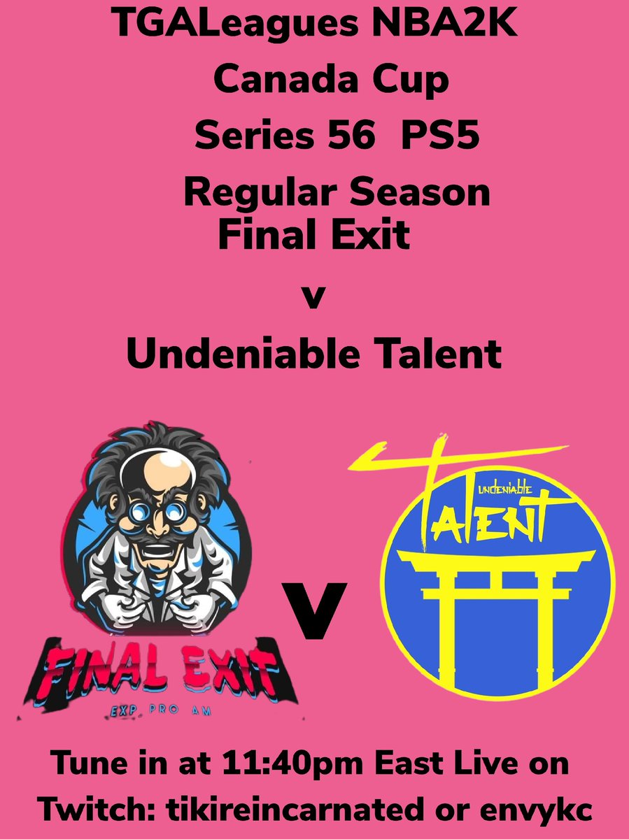 TGALeagues on Twitter "TGALeagues NBA2K Canada Cup Series 56 PS5 Final