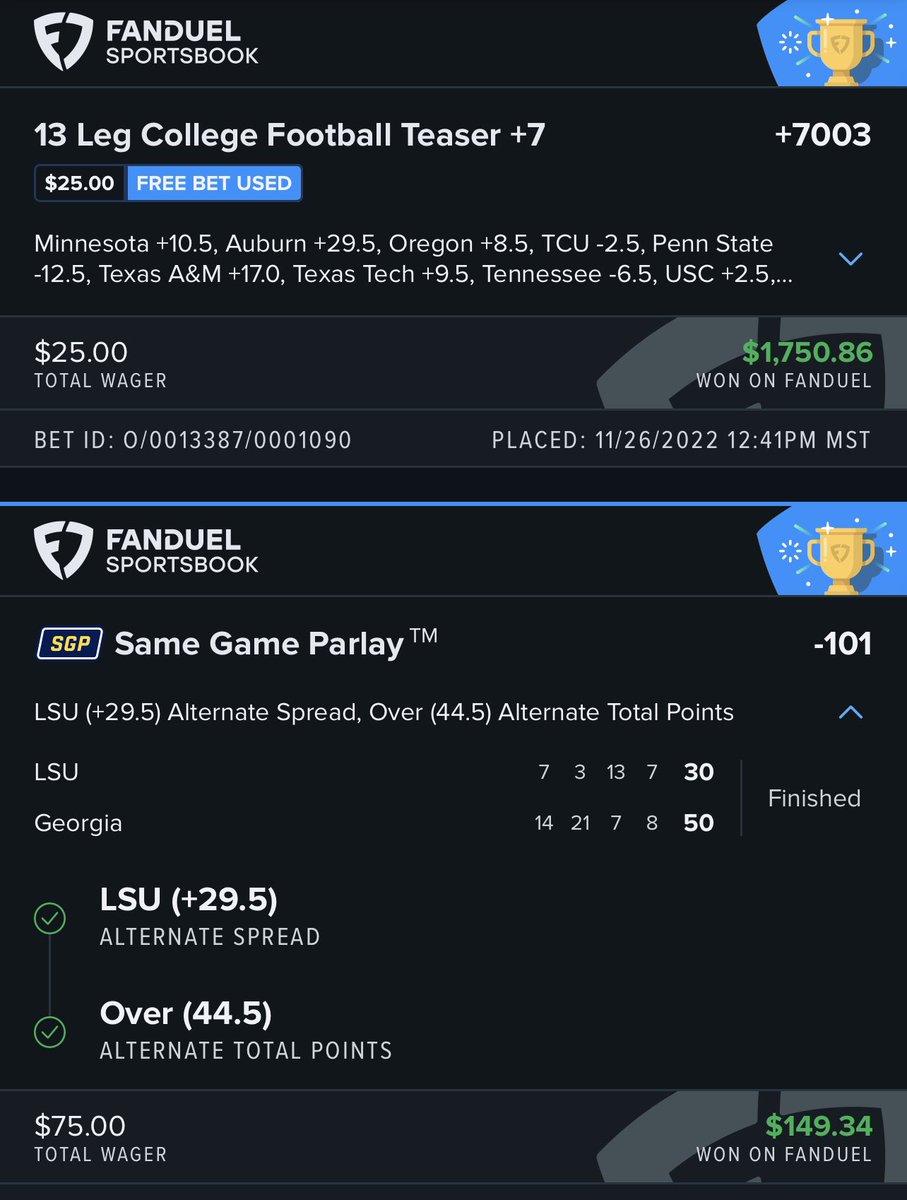 Thank you <a href="/FanDuel/">FanDuel</a> for the free bet and $1750 #fanduelisincredible #FanDuel #fanduelwin