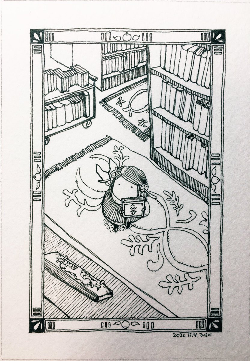 12/4:
宝探しの気持ち。
Treasure hunt feeling.

 #Pavot  #ペン画 