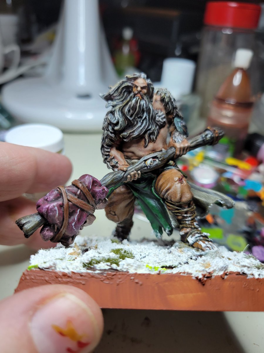 Working on a Giant from Free Folk from A Song of Ice & Fire miniature game.  Trying out new paints and techniques. 

This mini is almost done. 

#buildpaintplay #IPG #painting #asongoficeandfireminiatures #fun #yeg