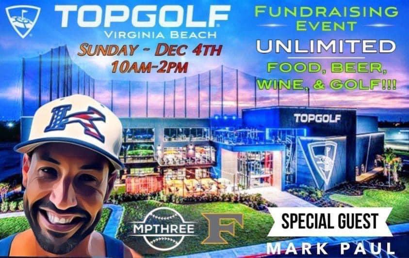 5starnationalva's tweet photo. TOMORROW IS THE DAY! Our 3rd Annual Topgolf VA Beach Fundraiser kicks off at 9:30am in the morning with registration in the Conference Room. Open Play & Drinks will begin at 10am, Best Ball will start at 10:30am and food served at 11am #mpthreebaseball https://t.co/gWYWrTpHaq