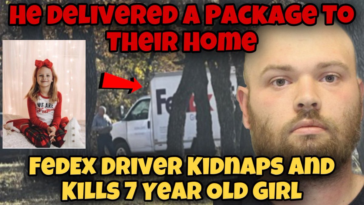 SCARY! FedEx Driver Kidnaps 7 Year Old Girl Athena Strand While Making A Delivery At Her Home !!!

youtu.be/7TUQLzLju3I