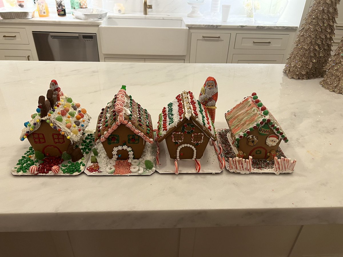 TandS_Diamonds's tweet photo. Alright twitter… who did it best. From left to right. #1 reindeer house #2 peppermint house #3 candy cane house  #4 green &amp; red sleigh. https://t.co/X5Uk3pcRkK