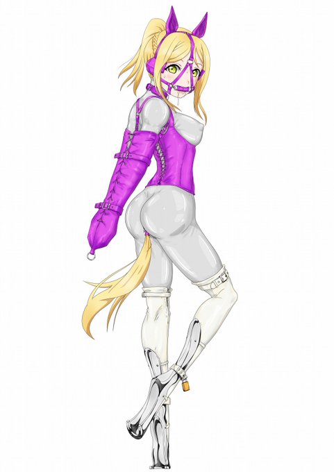 skeb依頼の小原鞠莉さんポニーガールです #latex 