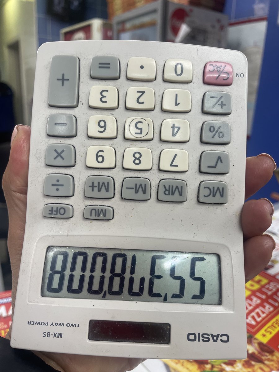 lfnand's tweet photo. Does anyone else remember how to do this with a calculator?! #boobless https://t.co/OaLzbep6u2