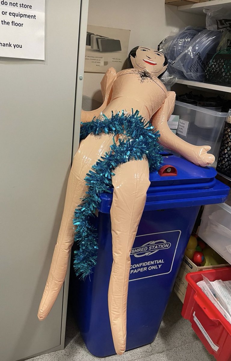 EmmaJNorman's tweet photo. Wandered into a stationery cupboard. Think they must be doing elf on a shelf! 🫣 https://t.co/tO3N2HBBl1
