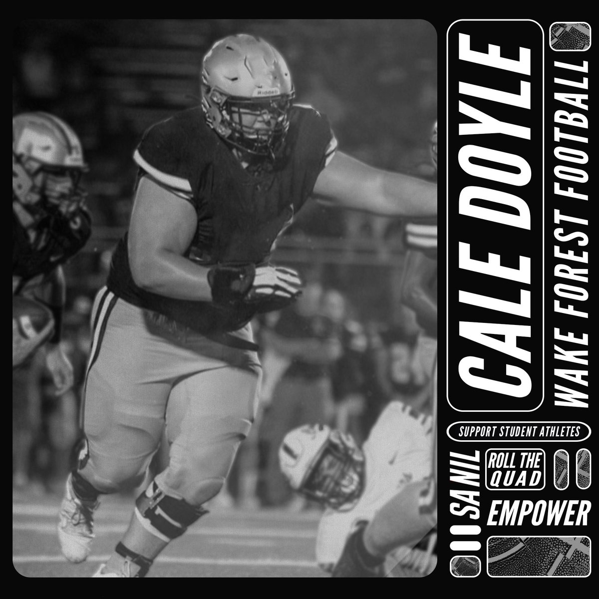 doyle_cale's tweet photo. Deacon Nation! @Rollthequadnil is changing the NIL landscape &amp; providing opportunities for Wake Forest student-athletes! Subscribe today at https://t.co/V1xP5B55qo! https://t.co/0lwj8mOm6q