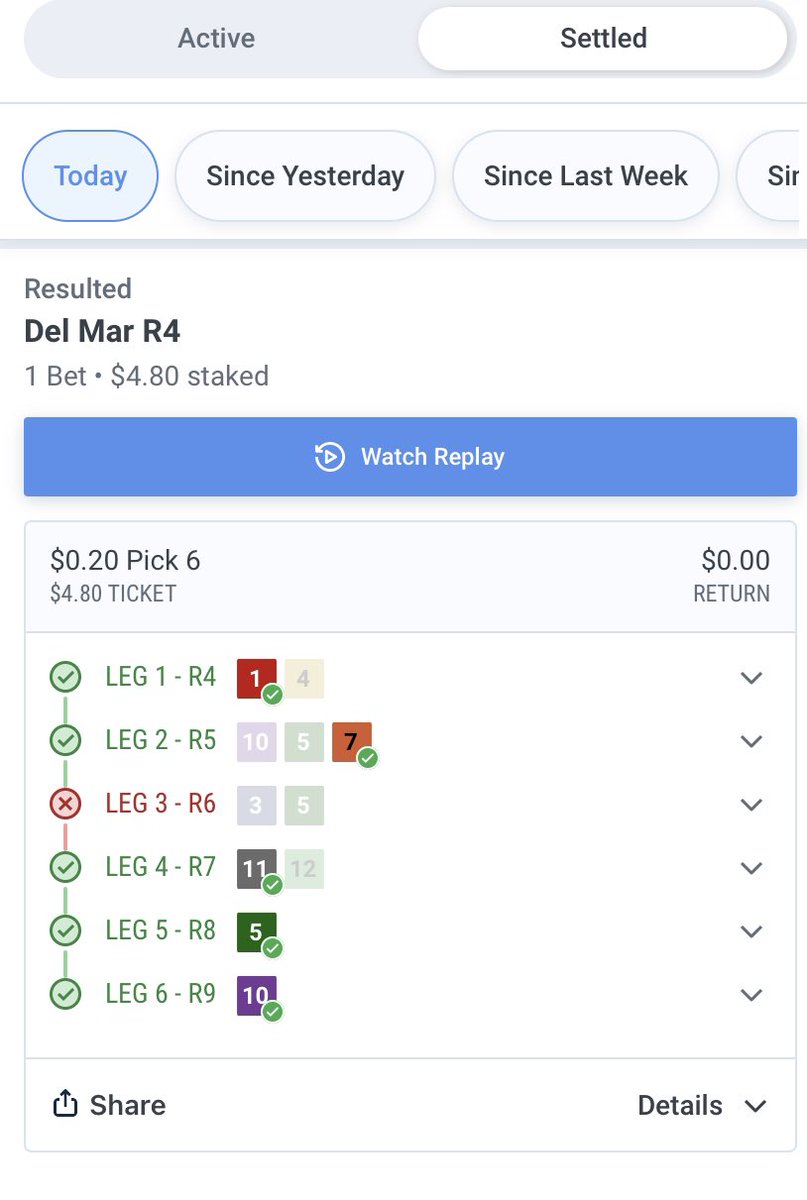 Upd8fromRinz's tweet photo. @calebtvg what’s up with this? They don’t pay 5 out of 6 on pick 6 at @DelMarRacing https://t.co/q9J3BDDI32