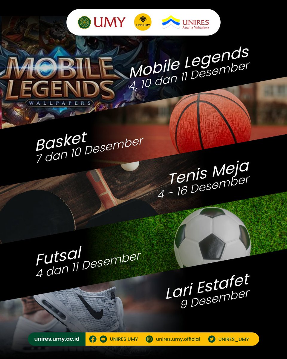 Kamu seusroh udah mempersiapkan apa aja nih? Buruan disiapin! Yakin kamu bakal menang?

Selengkapnya ⤵️
instagram.com/p/ClucPdrSJJt/…
____________
#competition #lomba #poun2022 #kompetisi #pribadikece #prestasioke #futsal #basket #tenismeja #mobilelegend #esport