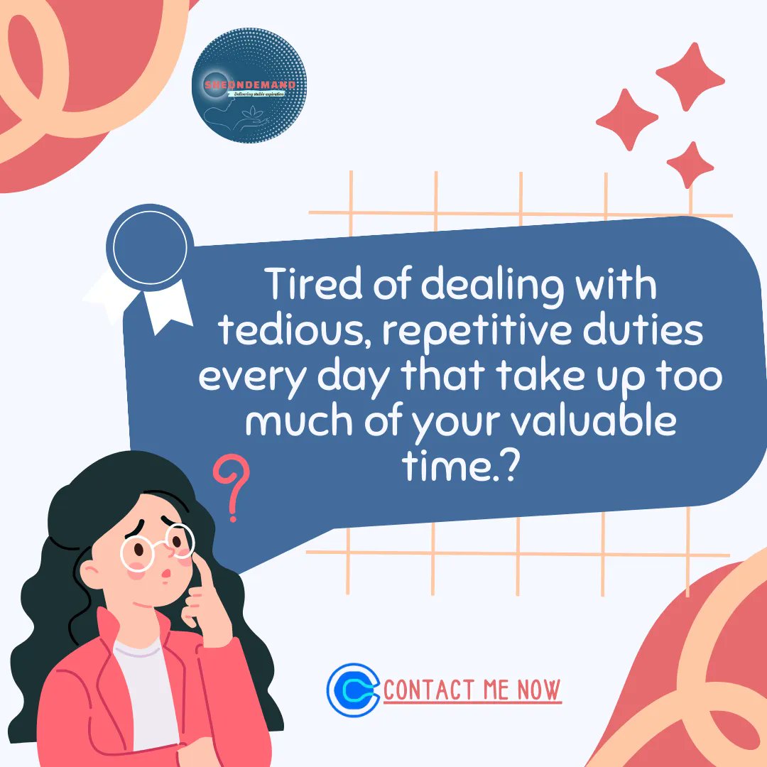 sheondemand's tweet photo. I'm Shela, and I'll help you with data entry, data collection, data processing, manual typing, file conversion, and other administrative activities by offering top-notch virtual assistant services."
Thinking of availing my service? Book a call with me now. https://t.co/1Xnr7TC60I https://t.co/GhNAmnmg1h