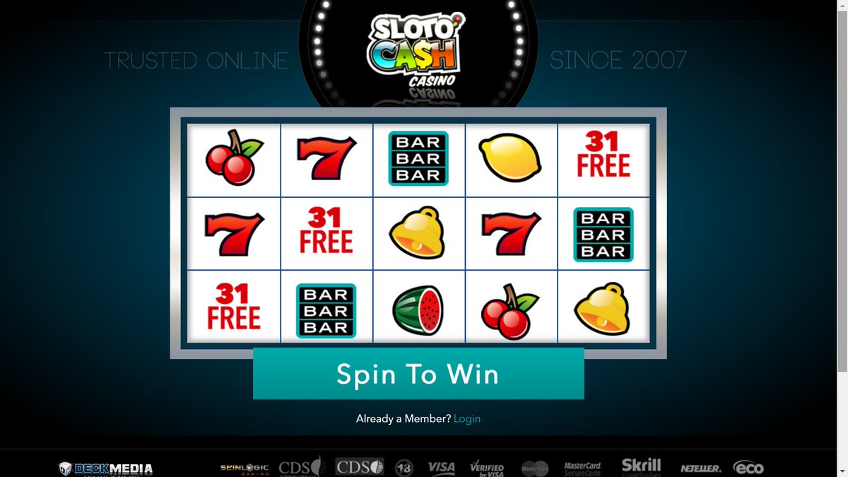 NewFreeSlotGame's tweet photo. Slotocash $31 Free Spin to Win Slot  @ https://t.co/VspiLnwCuE REALMONEY  #Slotocash #Slotocashcasino #NDB #nodepositbonus #casino #slotMachine #slotgames #fun #Bitcoin #Cryptocurrency #Free #Realplay #Slots #onlinecasino https://t.co/MByVEgIWLp
