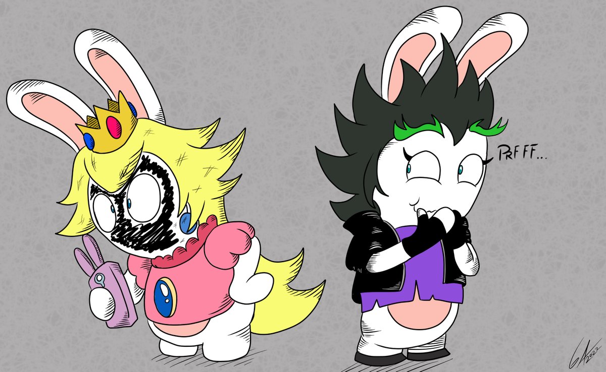 MrGametv1994's tweet photo. Comic - On her DNA (1/2)
Edge is Badass...But she´s still a Rabbid XD
#toon #cartoon #cartoonist #draw #drawing #digitalarrt #comic #rabbids #MarioRabbids #MarioRabbidsSparksofHope #nintendo #ubisoft #funny #edge #rabbidpeach https://t.co/uURdwjSgAs