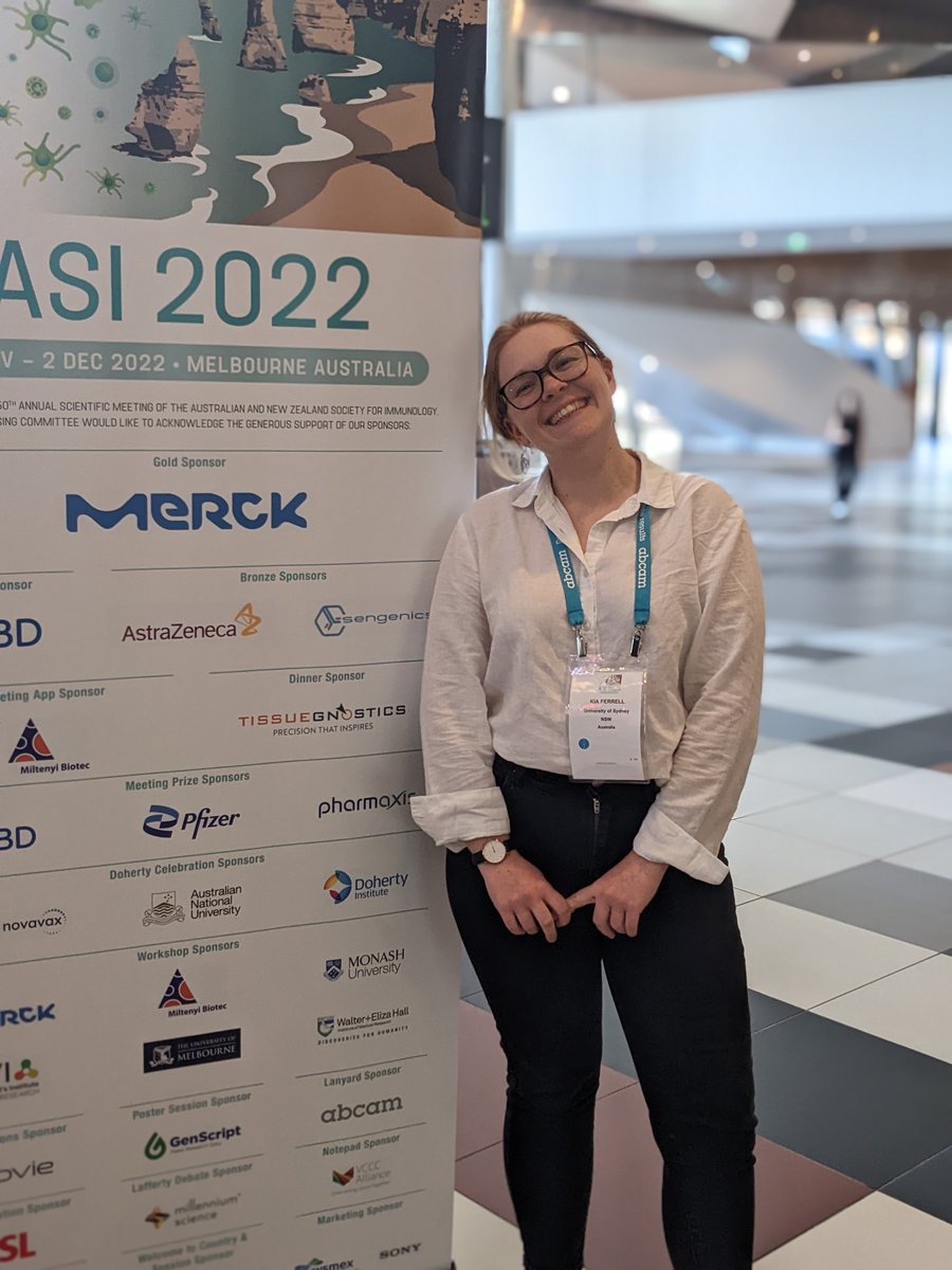 Had a fantastic week at #ASI2022MEL presenting some of my PhD work! Great to meet so many new people and spend the week learning about all things immunology. Can't wait for next year 🦠🔬