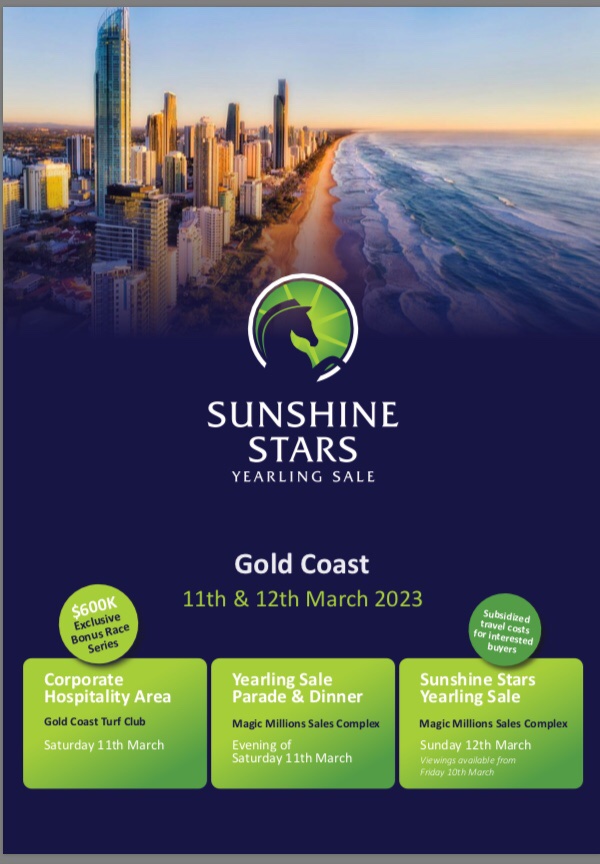 Brad6Nikki's tweet photo. 2023 Ladbrokes Sunshine Stars Yearling Sale on the Gold Coast has attracted a record number of quality nominations and the event planning is well underway https://t.co/igHpb7rjmf