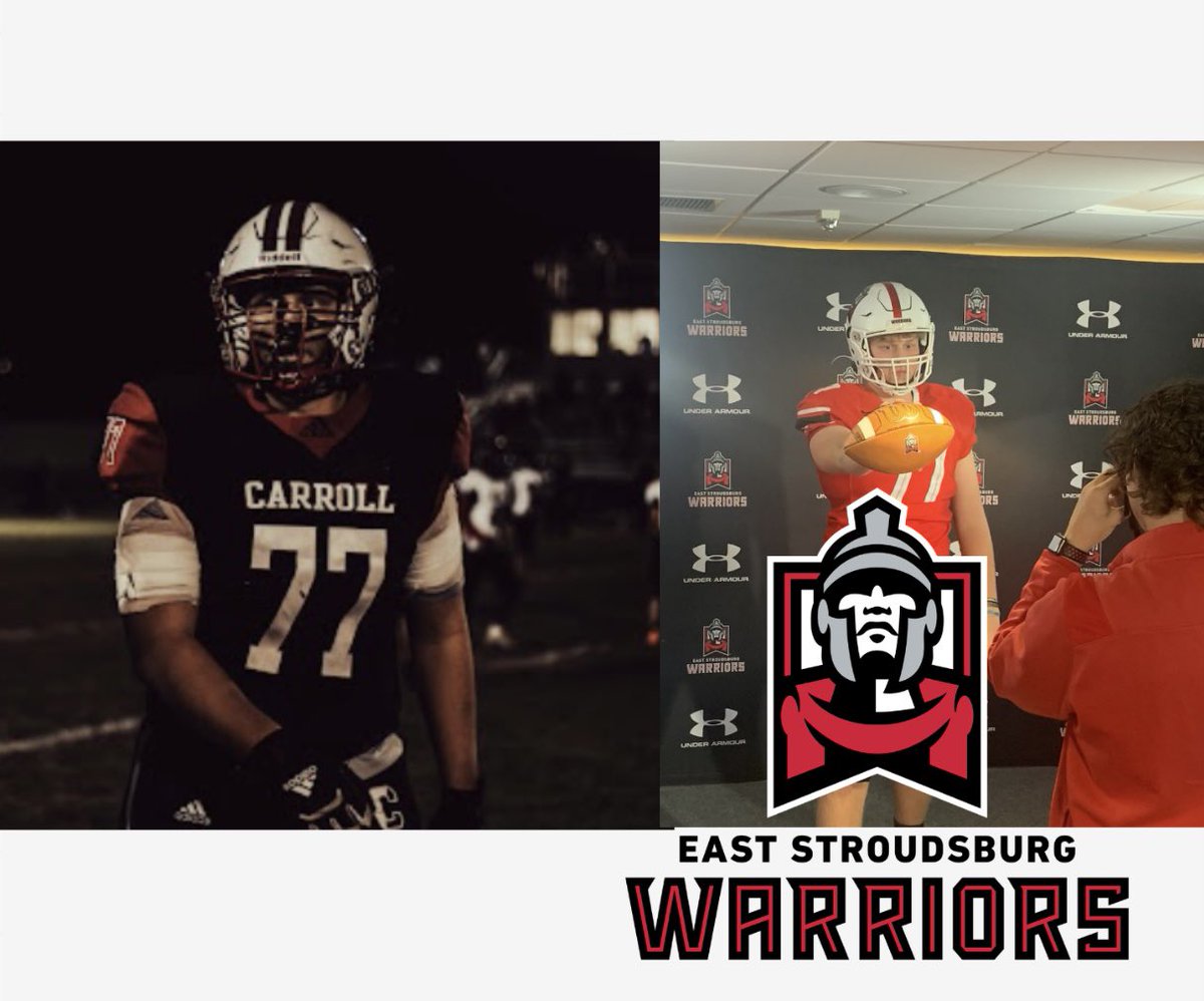 Fired up to announce my commitment to East Stroudsburg Univeristy! God gave me an awesome family who have supported me through my football career. Thank you to coach Det, coach Justin, my position coaches, the Carroll staff, and my friends! I’m so excited to play for the warriors