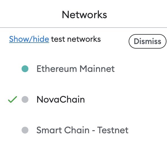 NovaCoinBSC's tweet photo. NOVACHAIN TestNet Running. TESTS BEING MADE, PUBLIC RPC URL TO BE RELEASED SOON. https://t.co/VYYHT5Sztz
