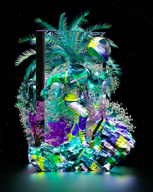 if there is a better artist mixing up space vibes with vibrant colours, I haven't found them yet.... pumped to mint this low edition today from the legendary <a href="/mbsjq/">mbsjq 🏁</a> 🚀🌈