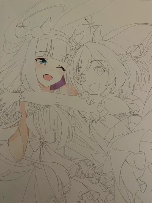 今日は進めます#wip #模写 