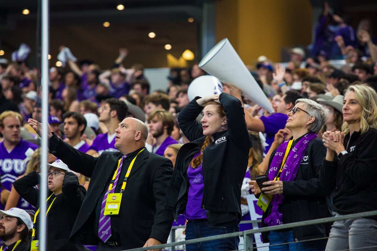 TCU's tweet photo. This team has it all - guts, determination, class, heart and talent. We are SO PROUD of you, @TCUFootball! You fought hard today. It's been an incredible season, and we're not done yet. Give 'em hell, TCU! #GoFrogs https://t.co/rwdc59uhoC