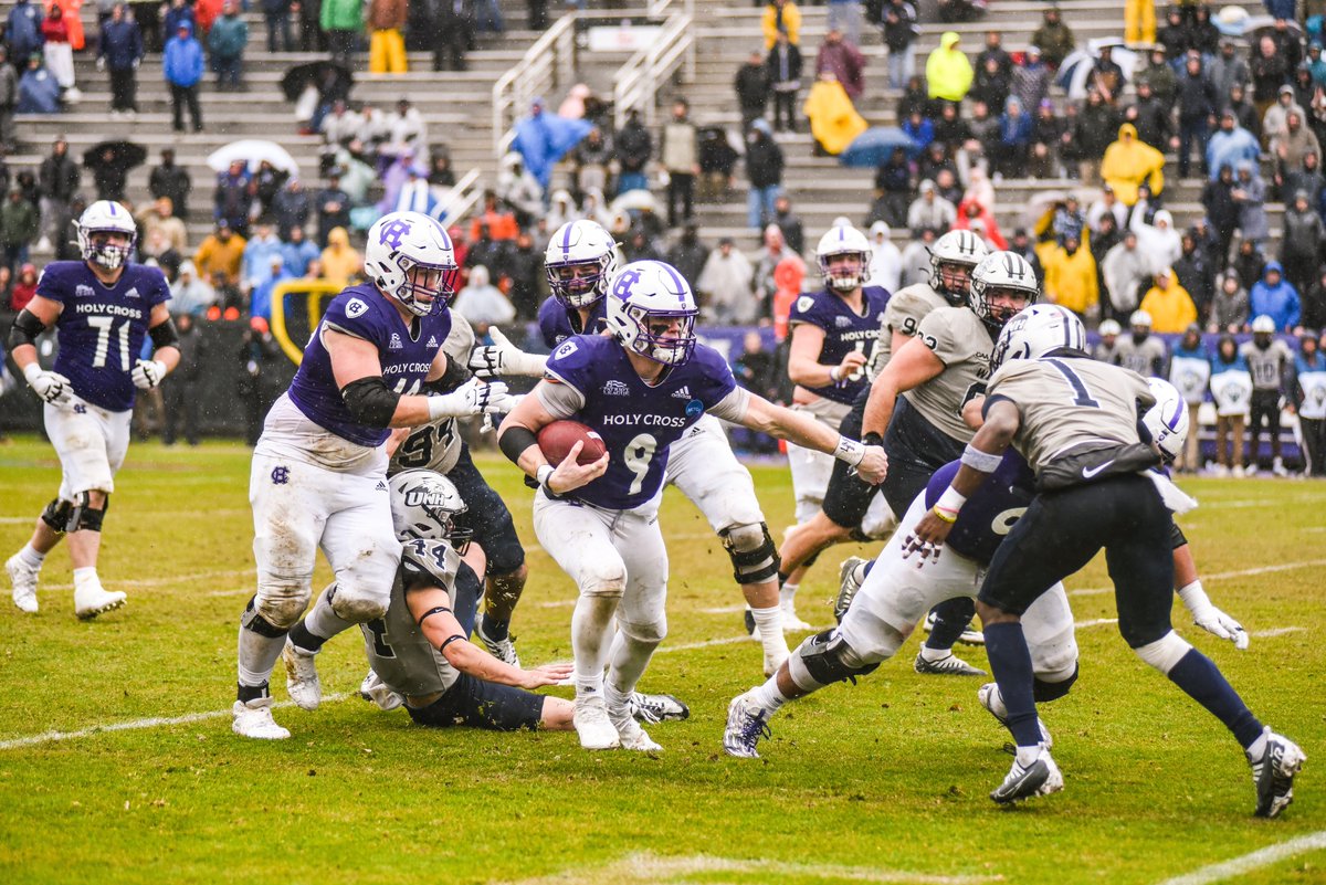 HCrossFB's tweet photo. On a rainy Saturday, the Crusaders continued to make history, advancing to the NCAA quarterfinals with a home victory over UNH: https://t.co/BTcA3l4OEb

#GoCrossGo https://t.co/bXFwRY0rHB