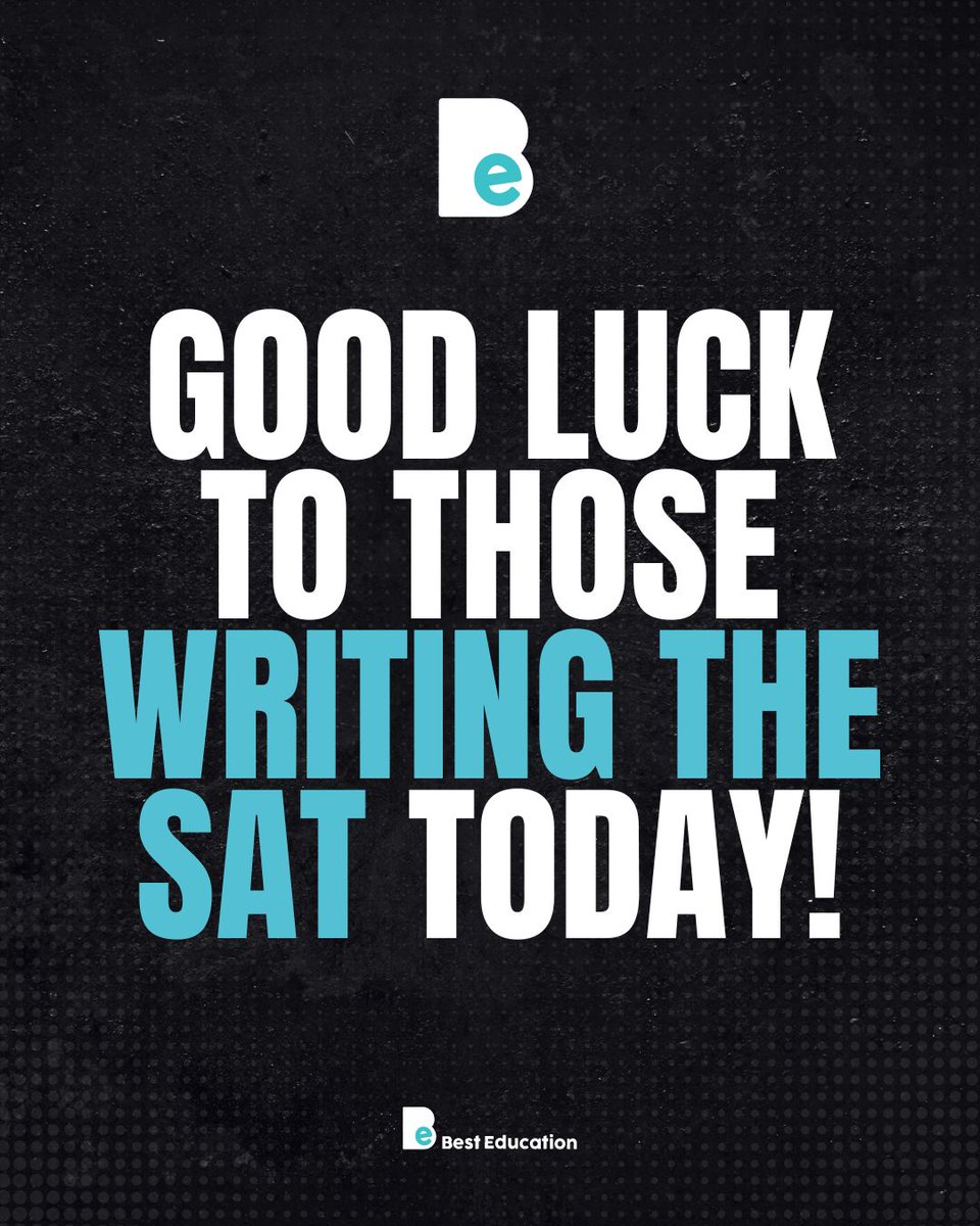 bestedprep's tweet image. Good luck to those writing the #SAT test today.

You got this!

#beyourbest | #besteducationprep
